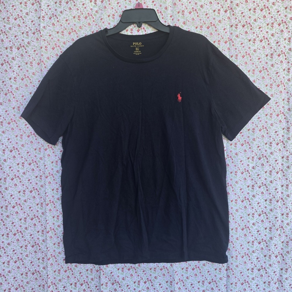 Polo Ralph Lauren T-Shirt Men's Size XL Navy Blue Short Sleeve Crew Neck Casual‎